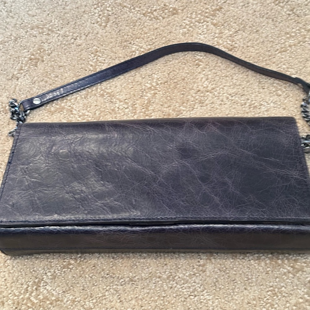 Patricia Nash Dark Leather Clutch